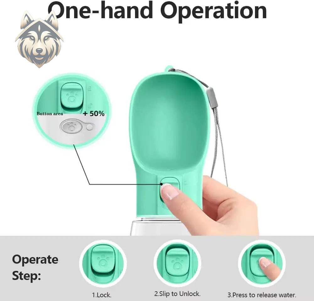 Leak-Proof Portable Dog Travel Water Bottle with Built-In Drinking Bowl