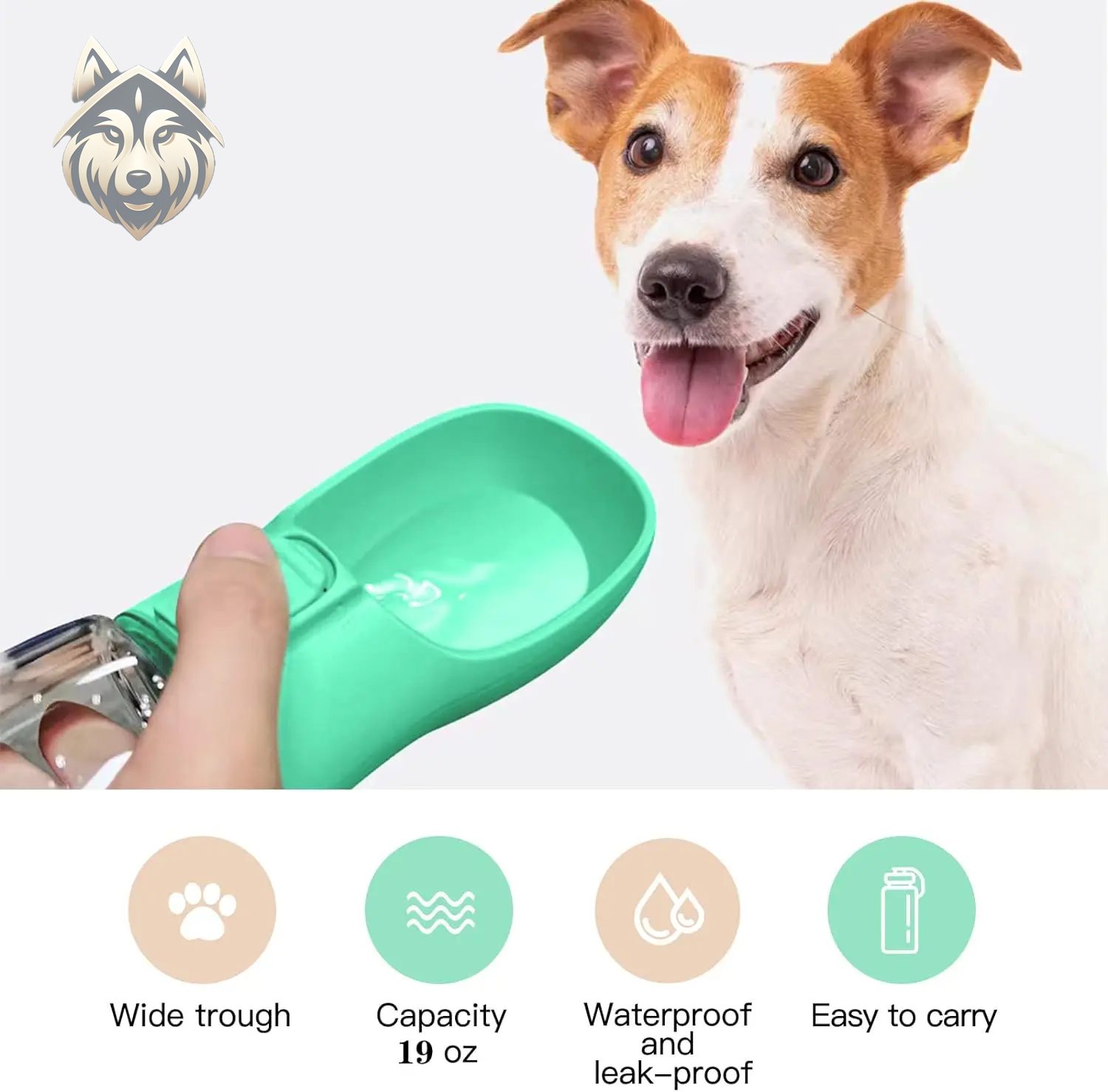 Leak-Proof Portable Dog Travel Water Bottle with Built-In Drinking Bowl