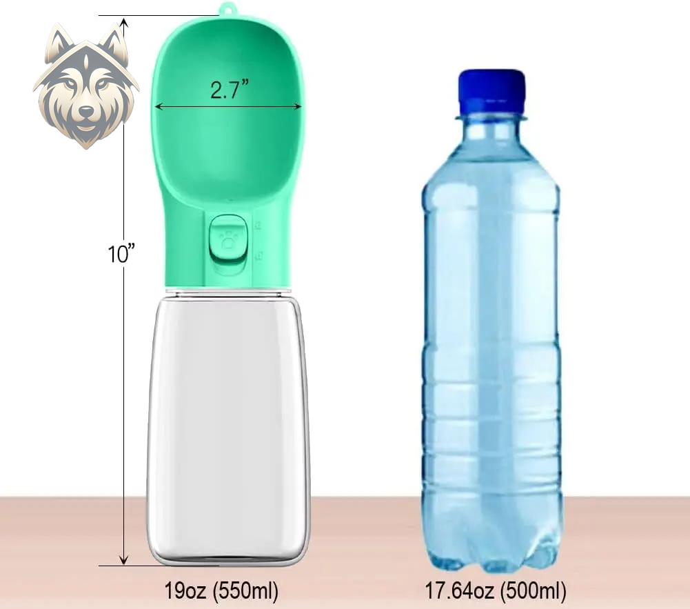 Leak-Proof Portable Dog Travel Water Bottle with Built-In Drinking Bowl