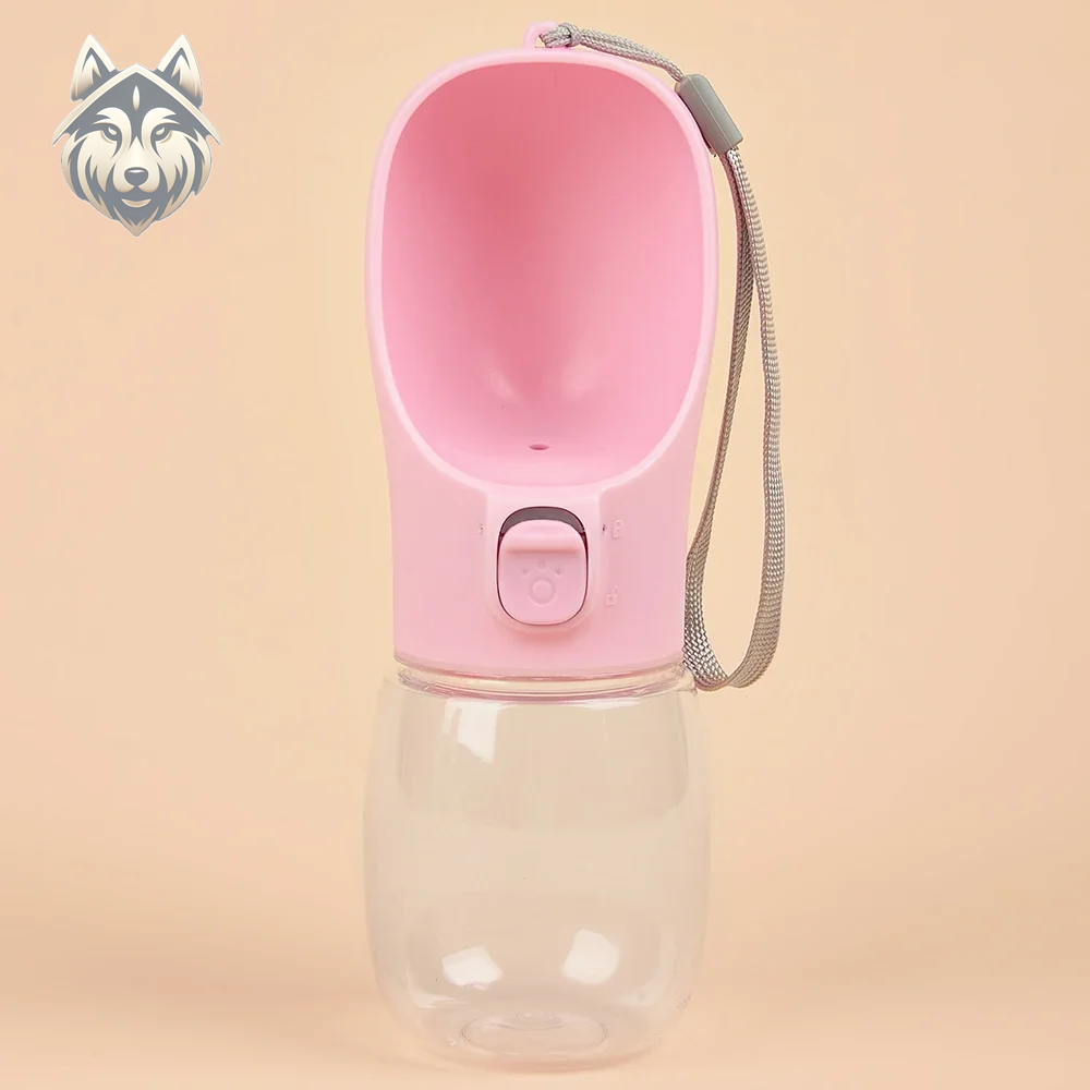 Leak-Proof Portable Dog Travel Water Bottle with Built-In Drinking Bowl