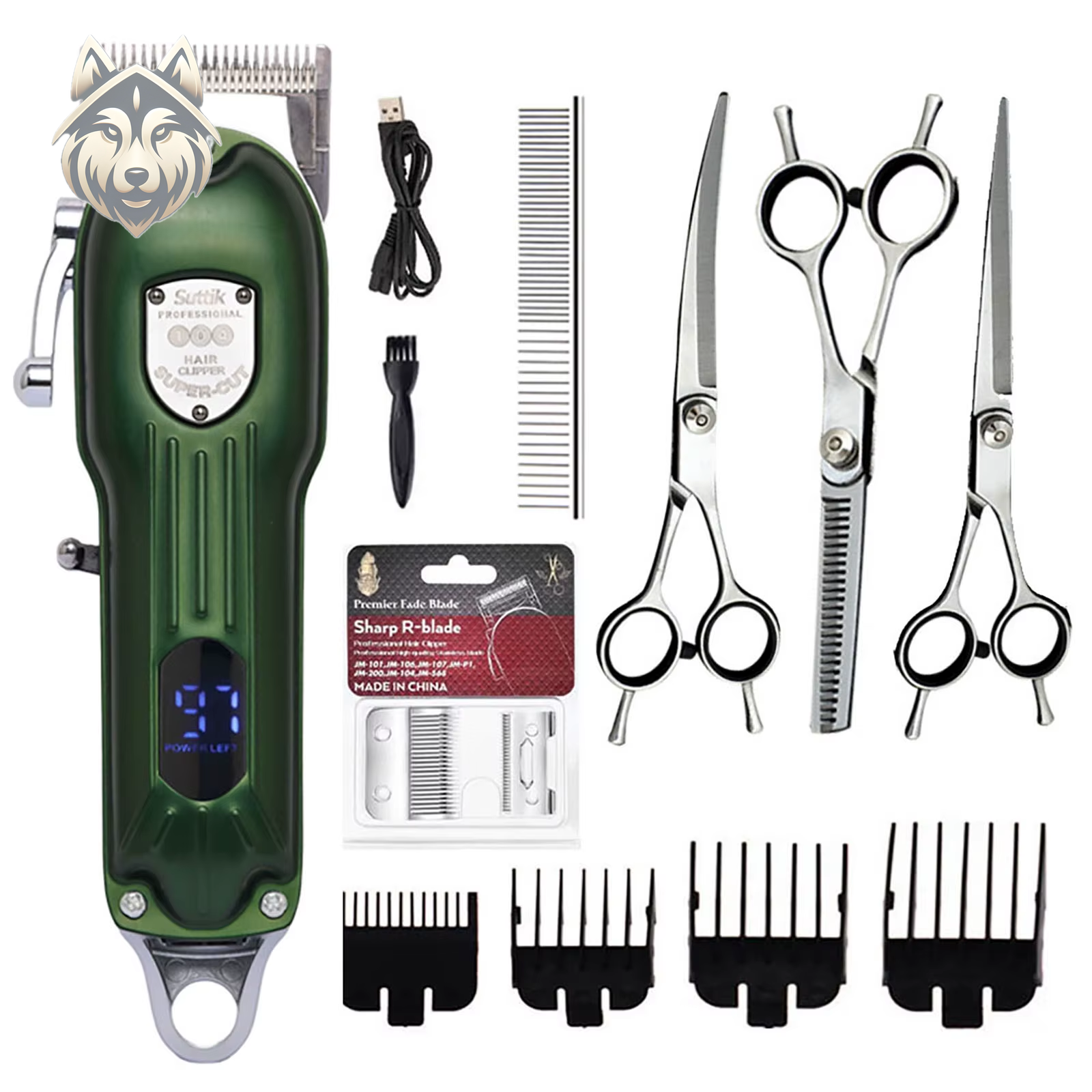 Koda & Kompany™ Precision Pet Clipper – All-Metal Quiet Grooming Trimmer for Dogs & Cats